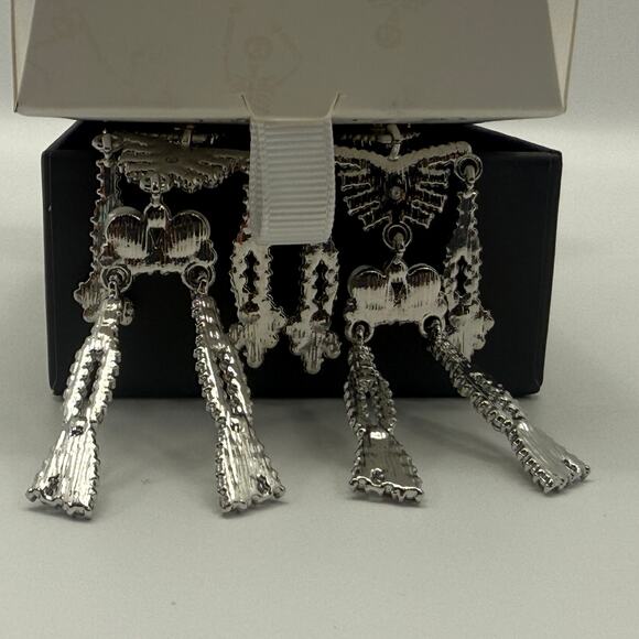 Piper K Creep it Real Halloween Skeleton Glass Stones Earrings - Picture 4 of 7